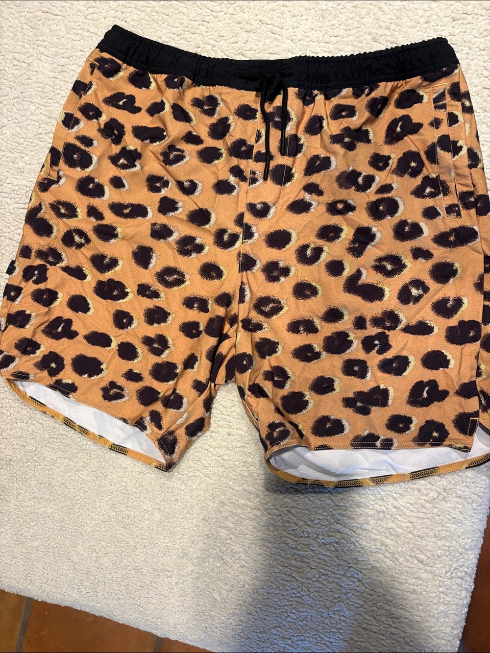 Stance Leopard Print Men’s Shorts - Tan & Black